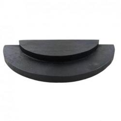 Plateau de présentation 1/2 cercle - Présentoir à bijoux 2 niveaux en bois noir