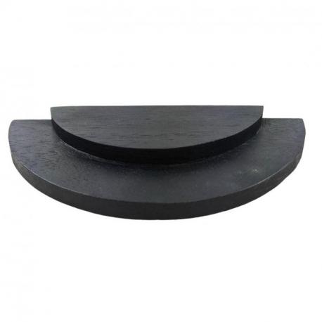 Plateau de présentation 1/2 cercle - Présentoir à bijoux 2 niveaux en bois noir