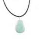 Collier Amazonite AAA - pendentif pierre roulée + cordon