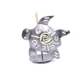 Brûle-encens en métal motif tortue