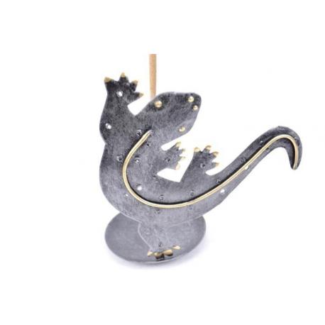 Porte-encens Gecko en fer forgé