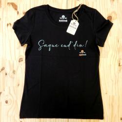 Tshirt femme noir "Saque"