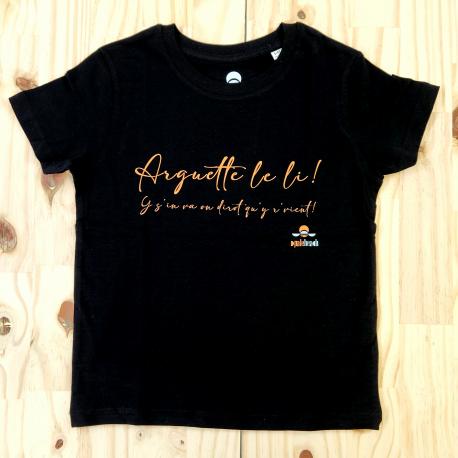 Tshirt Enfant noir Vin dé Tshirt Enfant noir Vin dé