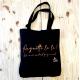 tote bag en toile noir arguette