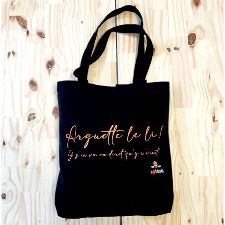 tote bag en toile noir arguette