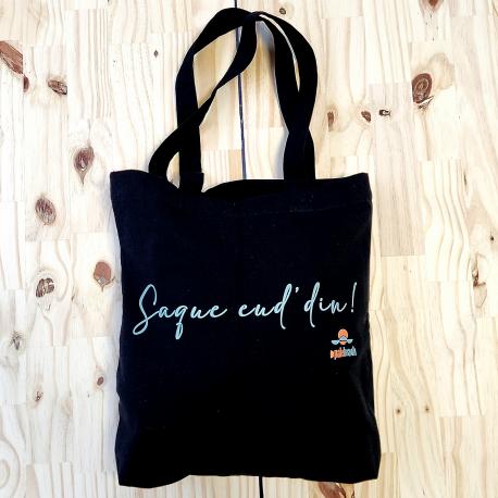 tote bag en toile noir saque tote bag en toile noir saque