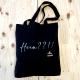 tote bag en toile noir hein