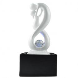 Fontaine d'intérieur moderne "Union infinie" 30cm - Noir & Blanc