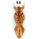 Masque Girafe en bois 30cm, déco murale style trophée de chasse