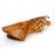 Masque Girafe en bois 30cm, déco murale style trophée de chasse