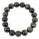 Bracelet en Obsidienne dorée AAA - boules 12mm