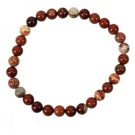 Bracelet Jaspe Breschia | Boules 6mm