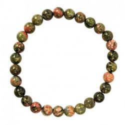 Bracelet en Unakite AAA - boules 6mm