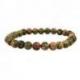 Bracelet en Unakite AAA - boules 6mm