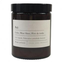 Bougie parfumée naturelle "Bali" Cèdre, Musc Blanc et Tonka 35 heures 135g | Drake