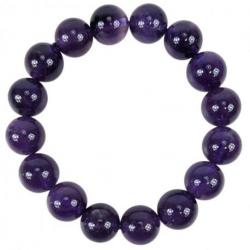 Bracelet Améthyste - boules 12mm