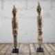 Les 2 Statues "Ancêtres du Timor" en bois 90cm