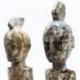 Les 2 Statues "Ancêtres du Timor" en bois 90cm