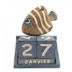 Calendrier Perpétuel en Bois - Poisson