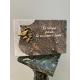 Plaque 20cm * 30cm avec texte et bronze