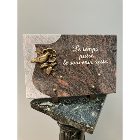 Plaque 20cm * 30cm avec texte et bronze Plaque 20cm * 30cm avec texte et bronze