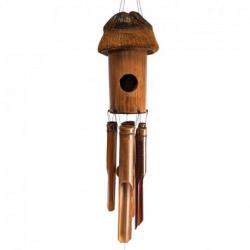 Carillon à vent en Bambou - Nichoir Rond en Noix de coco