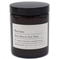 Bougie parfumée naturelle Bora Bora - Fleur de Tiaré, Monoï & Ylang
