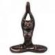 Statuette Chat Yoga en positon du Lotus bras levés 20cm