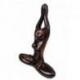 Statuette Chat Yoga en positon du Lotus bras levés 20cm