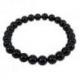 Bracelet Tourmaline Noire grade A - boules 8 mm / Grands Poignets