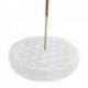 Porte-encens Fleur de Vie en Sélénite - Disque ø10cm
