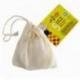 Kit de 5 filtres sachets infuseurs réutilisables en coton 100% Biologique