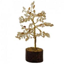 Arbre du Bonheur 20 cm avec pierre Citrine naturelle