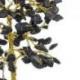 Arbre du Bonheur 20 cm avec pierre Agate Noire naturelle