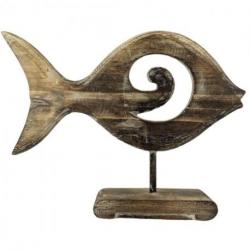 Poisson décoratif en Bois 30cm
