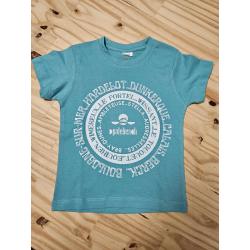 Tshirt enfant turquoise "plages"