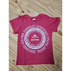 Tshirt enfant fushia "plages"