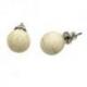 Boucles d'oreilles - Clous 8mm en Howlite Beige Marbrée