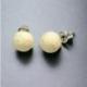 Boucles d'oreilles - Clous 8mm en Howlite Beige Marbrée