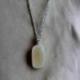 Collier Pierre de lune grise AAA - pendentif pierre roulée + chaîne argentée