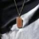 Collier Pierre de lune rose AAA - pendentif pierre roulée + chaîne argentée