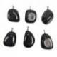 Collier Shungite - pendentif pierre roulée + chaîne acier