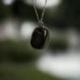 Collier Shungite - pendentif pierre roulée + chaîne acier