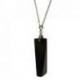 Collier Shungite - pendentif pierre taillée + chaîne acier