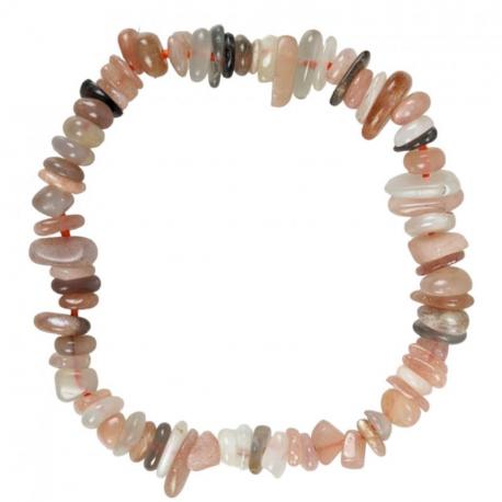 Bracelet Baroque en Pierre de Lune Multicolore