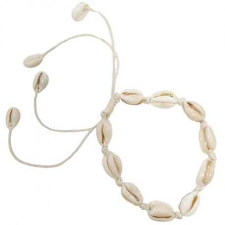 Bracelet Coquillages Cauris | Poignet ou Cheville