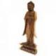 Sculpture artisanale Bouddha debout 100cm en Bois de Suar teinte naturelle