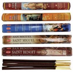 Bouquet d'encens "Les Saints Protecteurs" HEM. Lot de 100 bâtons (5 parfums)