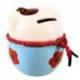 Tirelire Chat Maneki Neko en Porcelaine - Bleu et Blanc