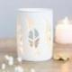 Brûle-parfum Bohème en céramique blanche Motif Plumes